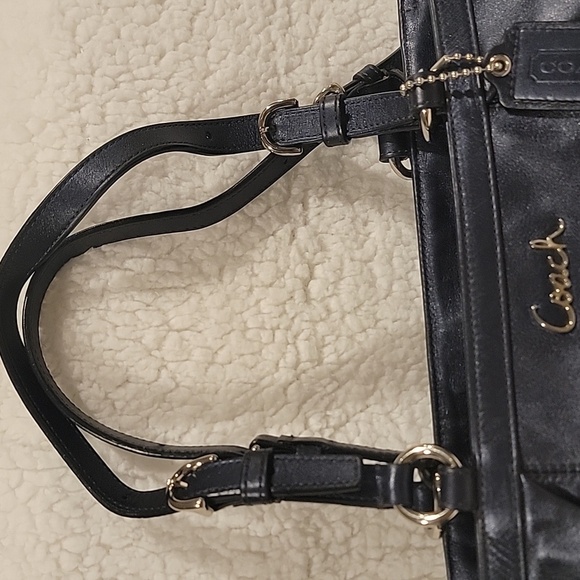 (J8) Coach Gallery Blue Smooth Leather Shoulder Bag - Picture 3 of 12